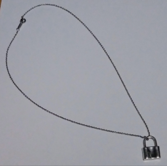 Vintage Tiffany & Co. Padlock Charm Pendant Necklace - Picture 5 of 5